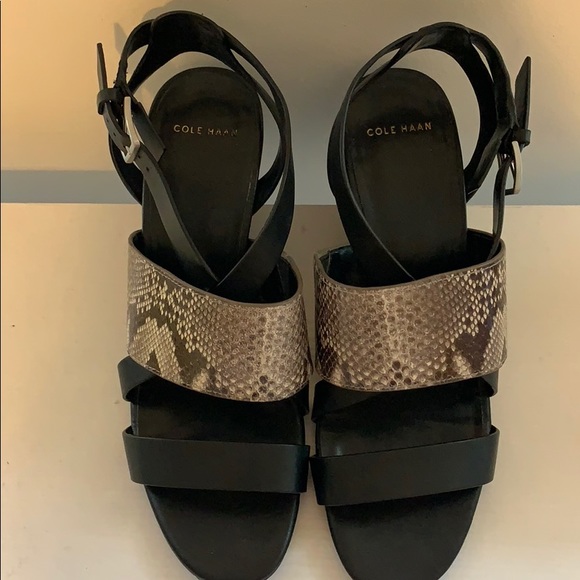 NEW Cole Haan Snakeskin Wedges - Picture 2 of 5